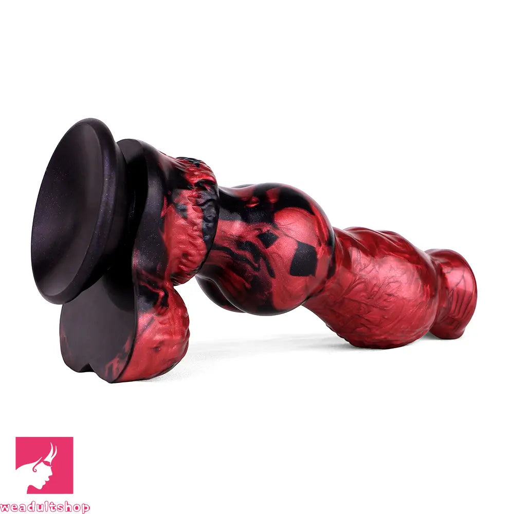 9.25in Knotted Dog Silicone Monster Creature Dildo Couple Foreplay Cock