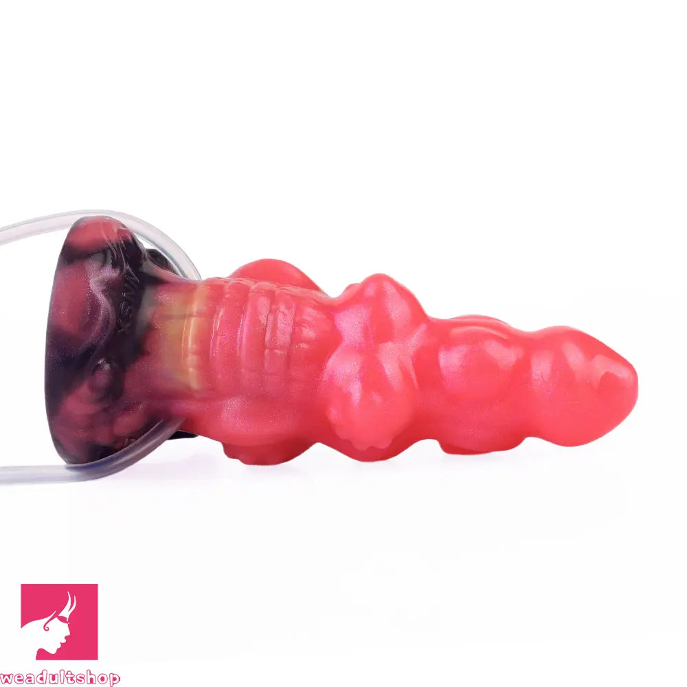 5.91in Odd Knot Spiked Silicone Soft Inflatable Spraying Squirting Real Dildo