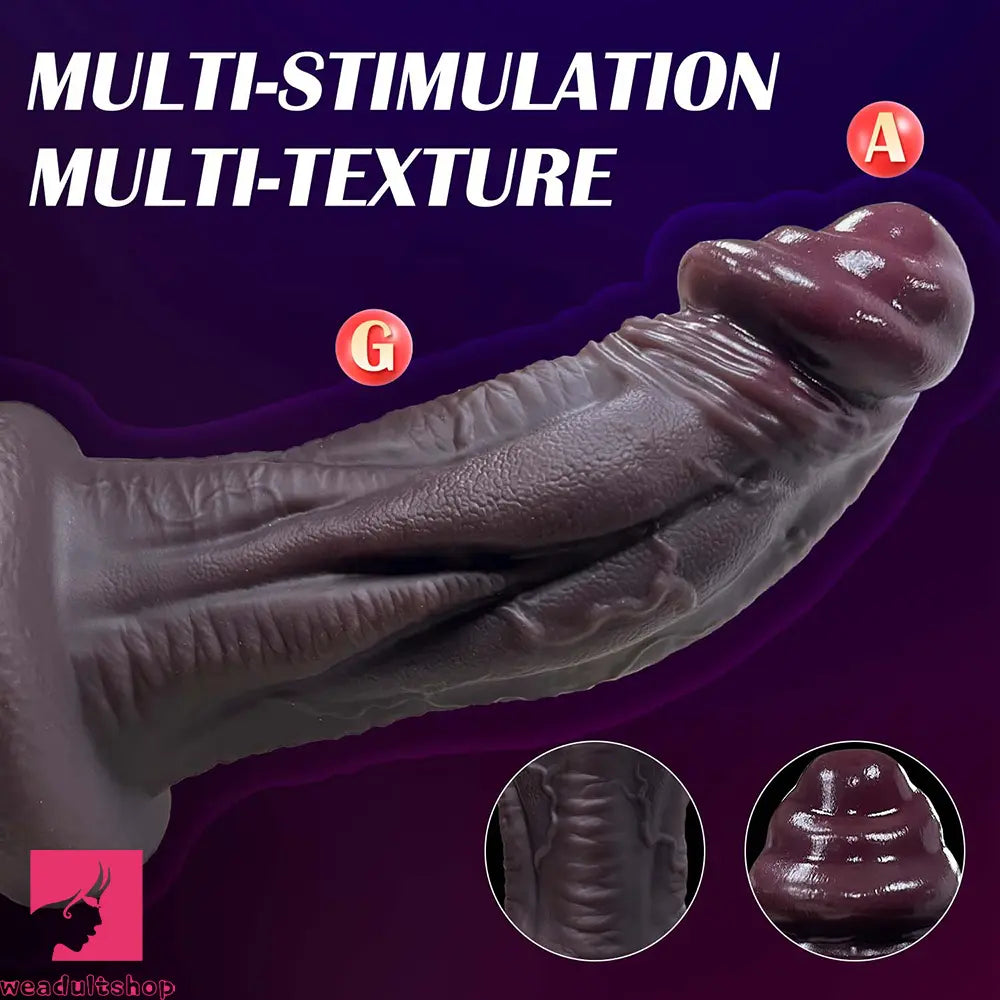 6.69in 8.66in 10.24in 11.42in 12.99in Thick Glans Real Veins Flirting Toy Dildo