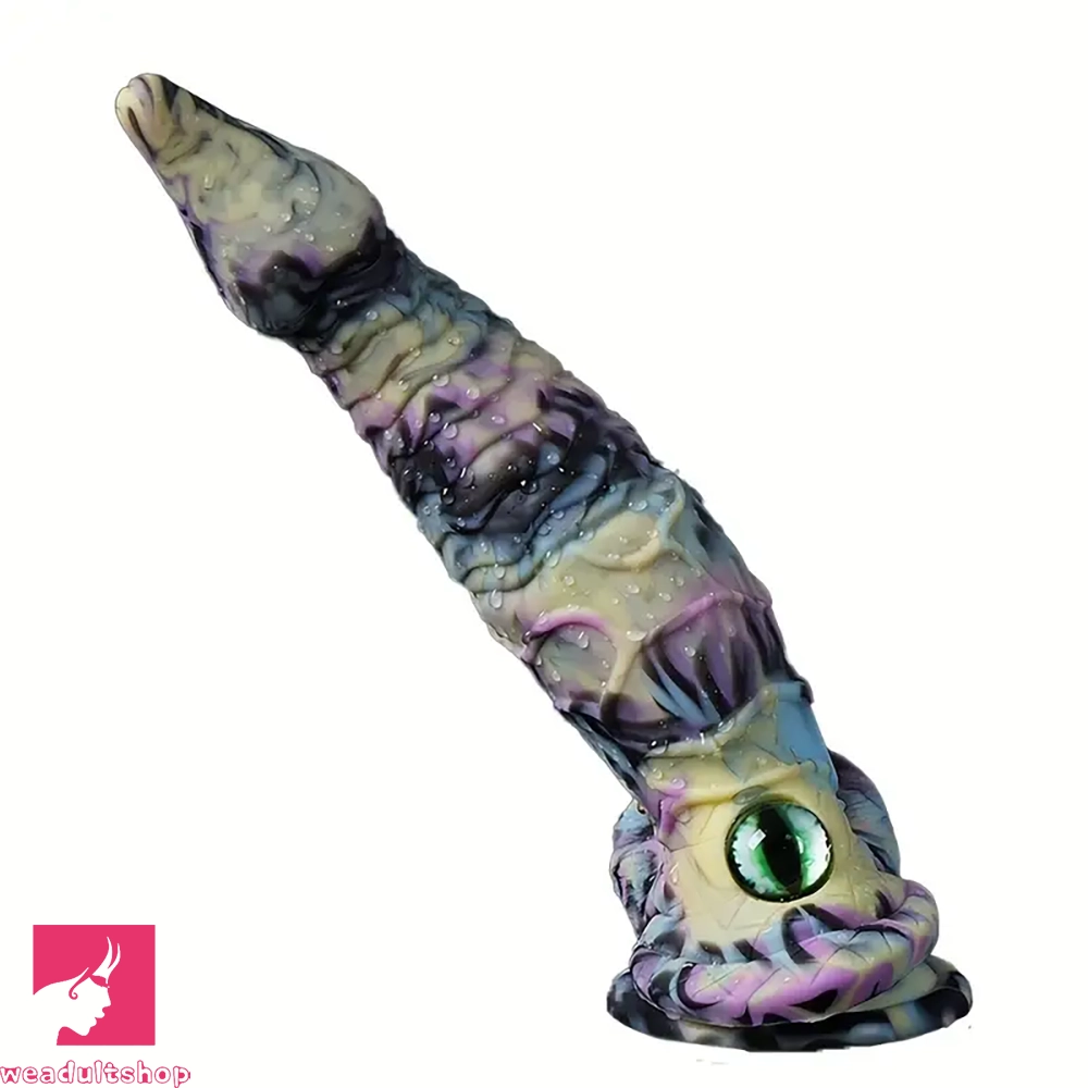8.58in 9.2in 11in Silicone Fantasy Creature Big Dildo With Real Double Eyes