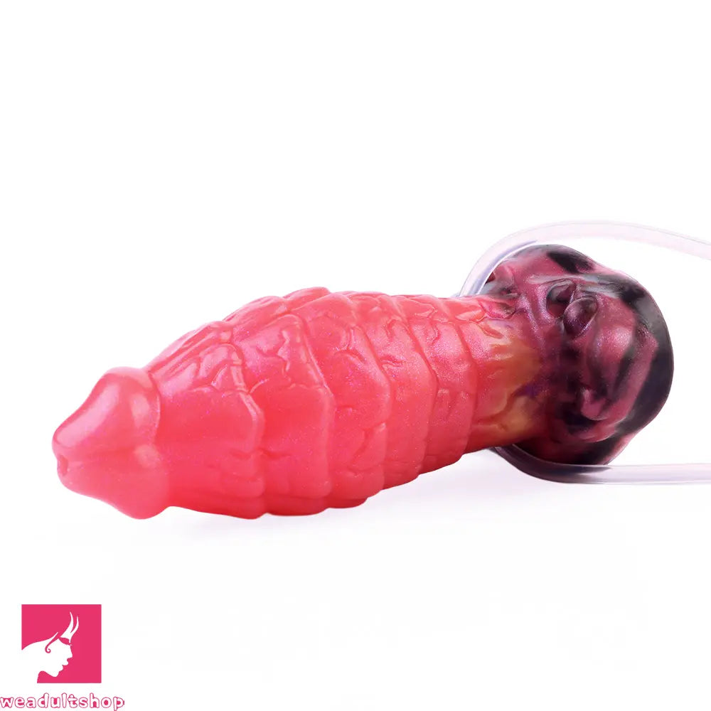 5.31in Fantasy Silicone Soft Inflatable Spraying Water Dildo For Anus Sex