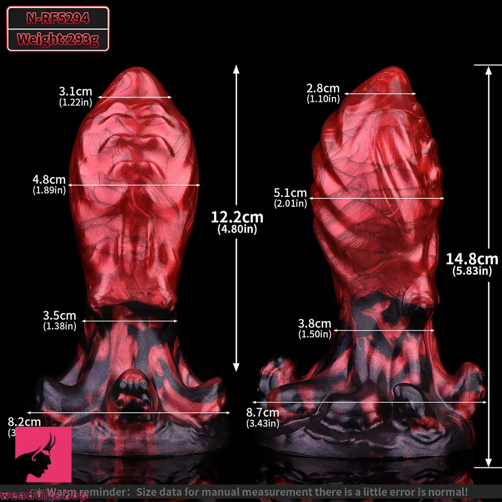 5.83in Monster Fantasy Silicone Soft Dildo Male Masturbator Anal Plug