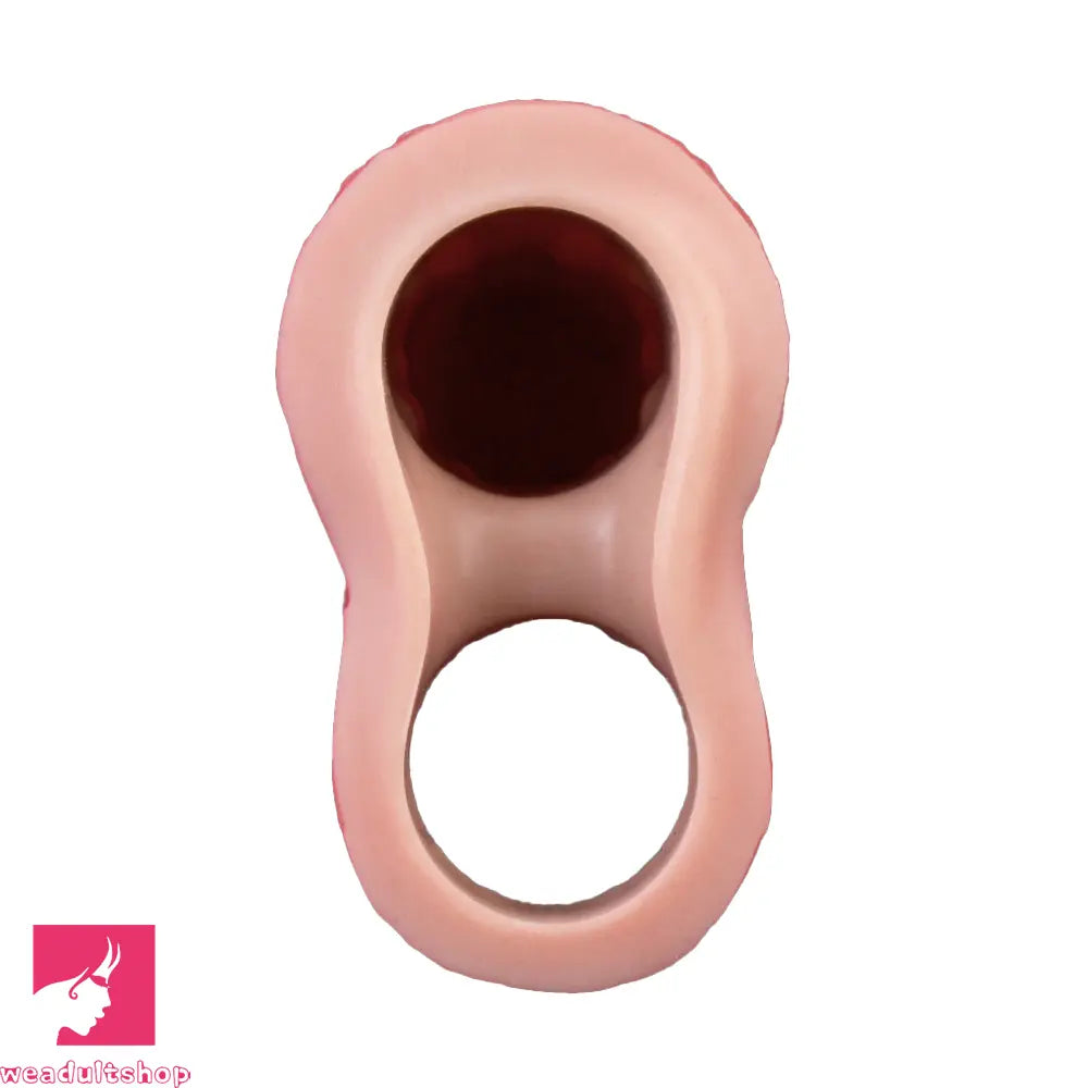 7.68in Vibrating Real Automatic Silicone Hollow Dildo Sleeve Penis Extender