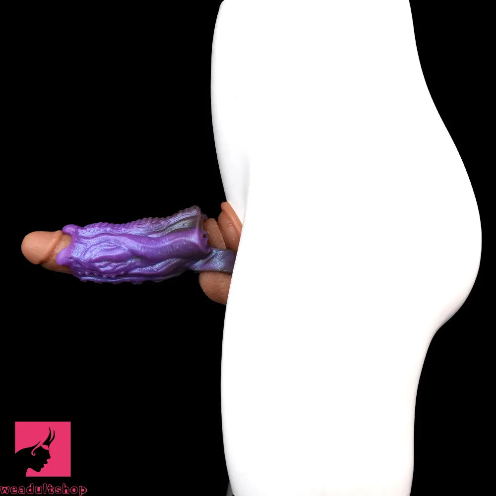 5.19in Dragon Tentacle Spiked Cock Creature Fantasy Hollow Dildo Sleeve