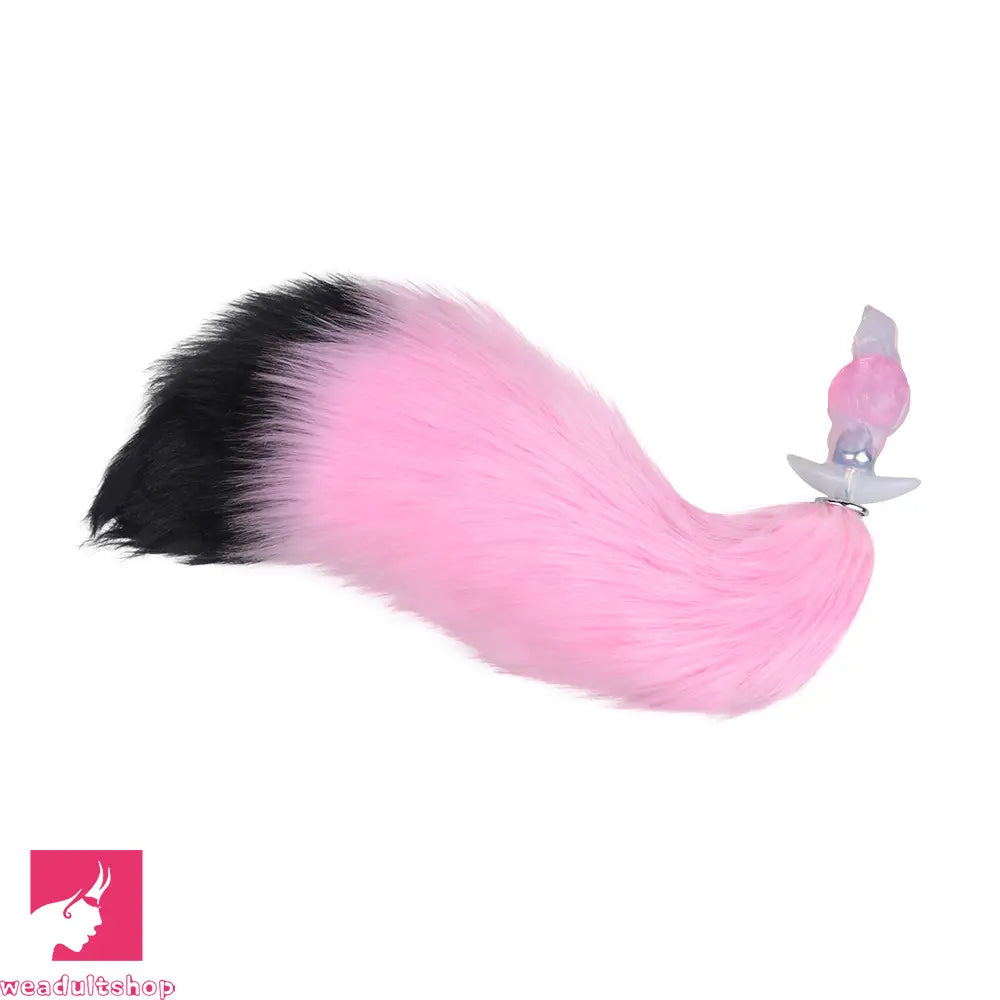 4.48in Fox Tail Wear Anchor Fantasy Dildo Butt Plug For BDSM Role Sex