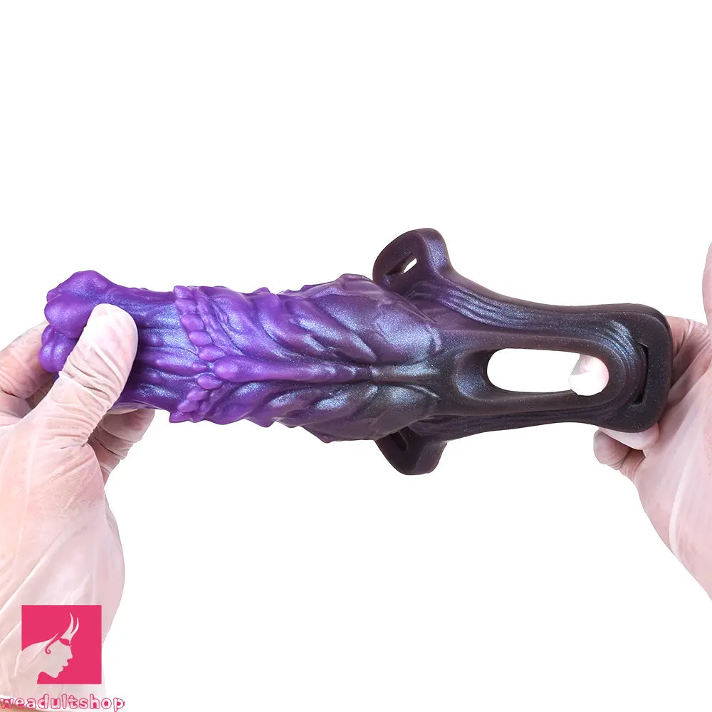 5.55in Dragon Silicone Floppy Beast Creature Fantasy Hollow Dildo Sleeve