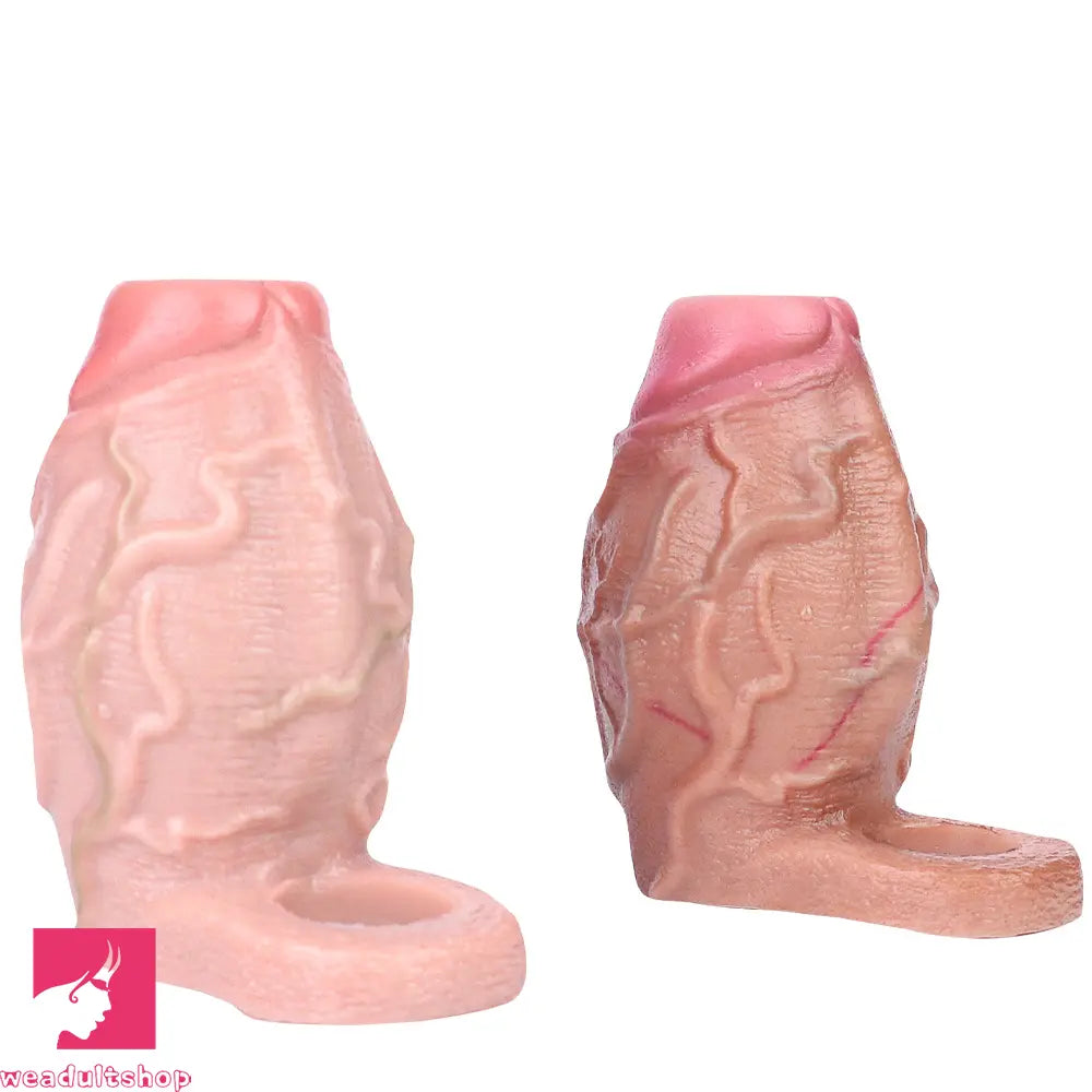 3.93in Realistic Penis Cock Dildo Small Sleeve Extender For Big Penis Toy