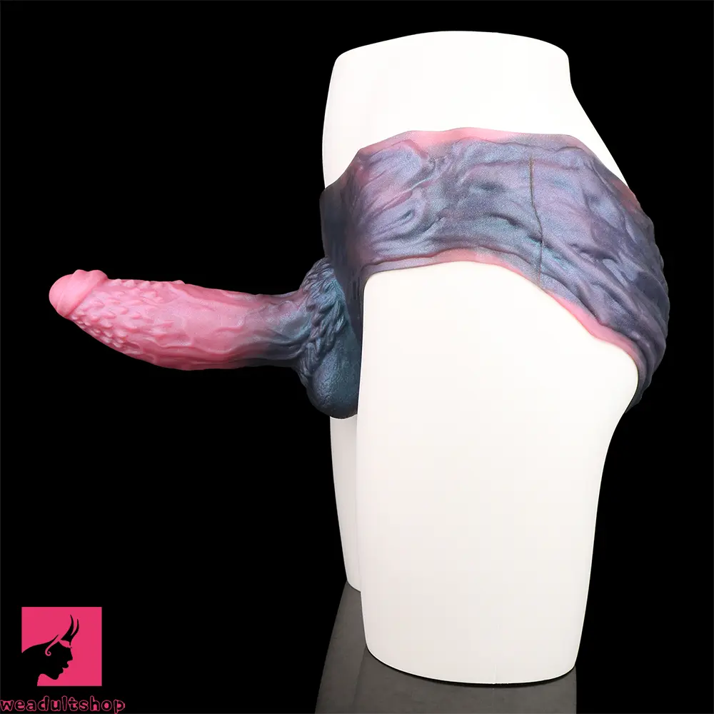 9.37in Spiked Monster Hollow Dildo Harness Pants Strap on Big Sex Toy