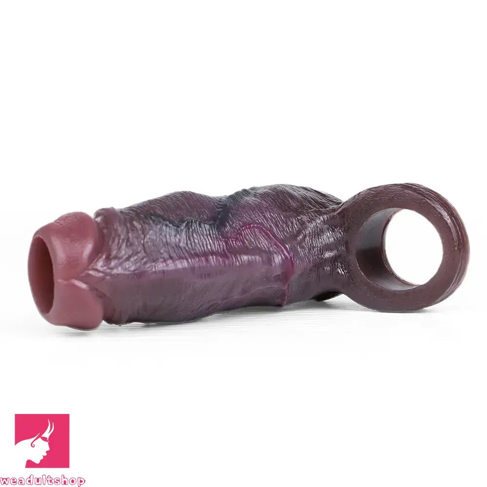 4.13in 4.92in 6.1in Real Skin-Friendly Stretchable Hollow Dildo Sleeve Toy