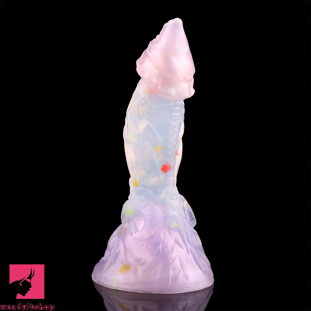 4.72in 5.9in 7.08in 8.66in Silicone Fantasy Soft Women Dildo With Key Chain