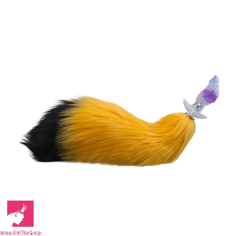 4.53in Fox Tail Wear Anchor Silicone Odd Dildo Butt Plug For BDSM Sex