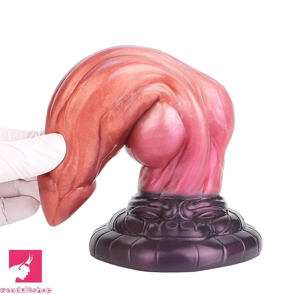 8.26in Wolf Animal Double Layer Silicone Soft Dildo Female Masturbator