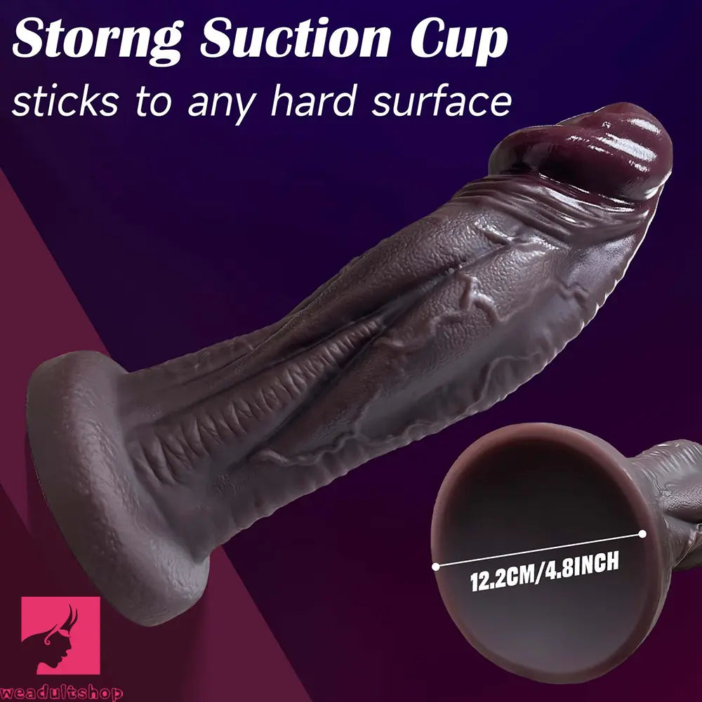 6.69in 8.66in 10.24in 11.42in 12.99in Thick Glans Real Veins Flirting Toy Dildo