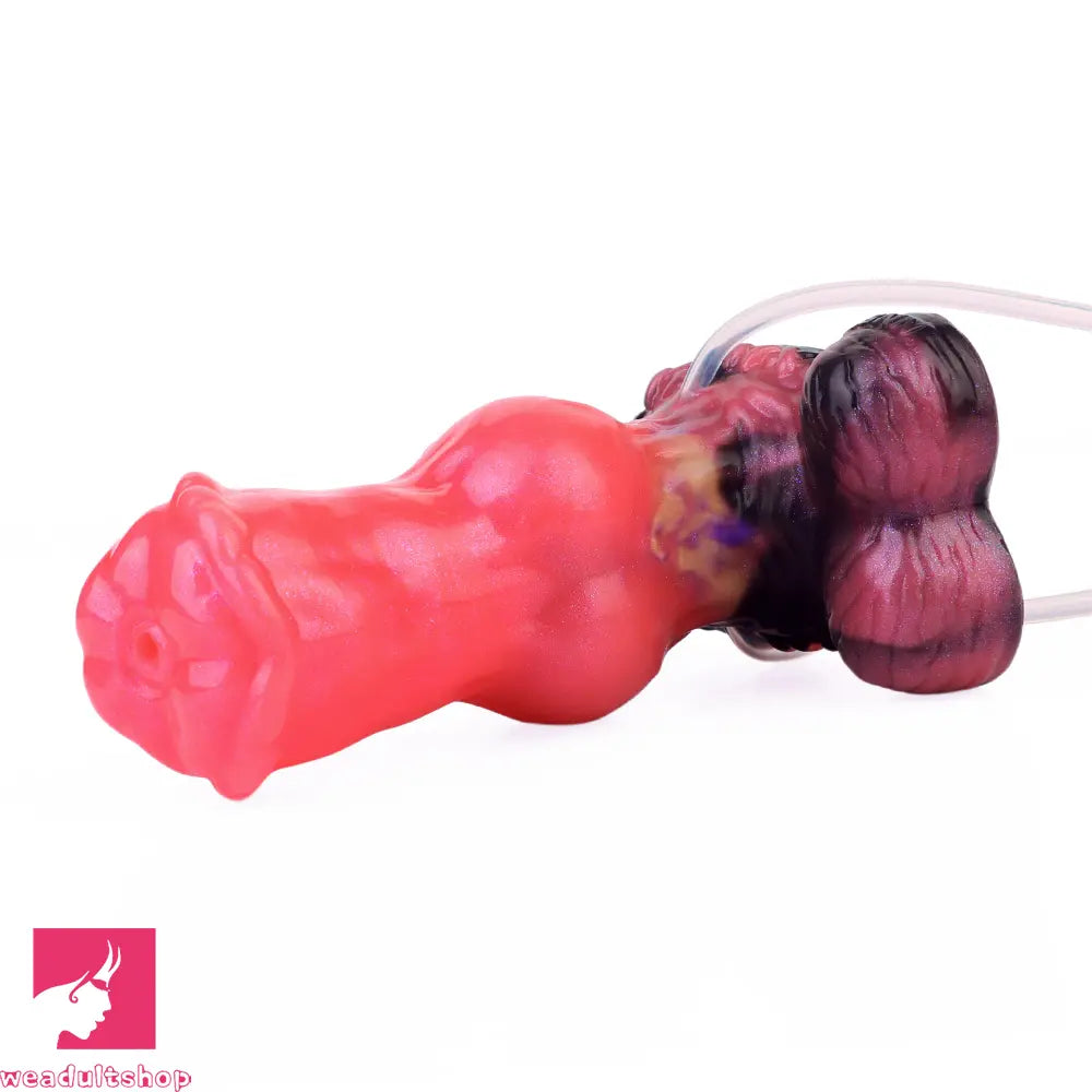 5.43in Fantasy Horse Knotted Silicone Flexible Inflatable Spraying Water Dildo