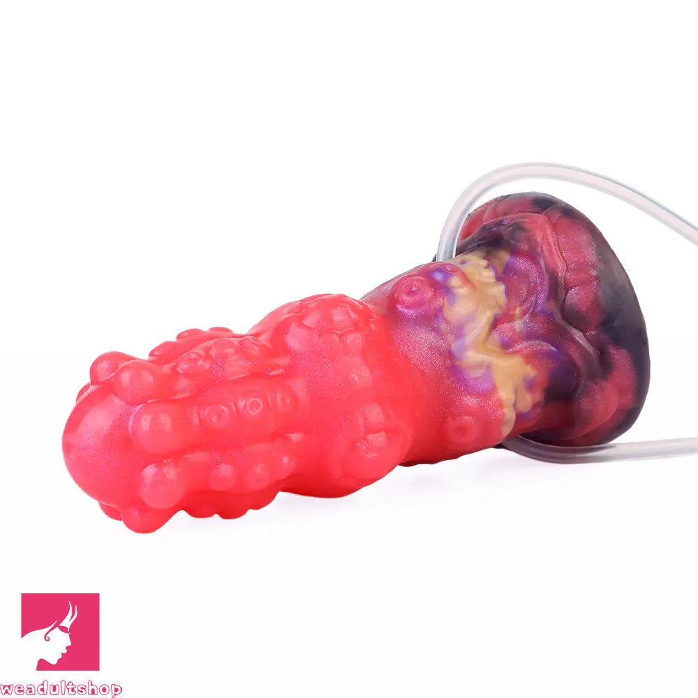 5.91in Fantasy Weird Silicone Soft Inflatable Spraying Water Dildo For Sex