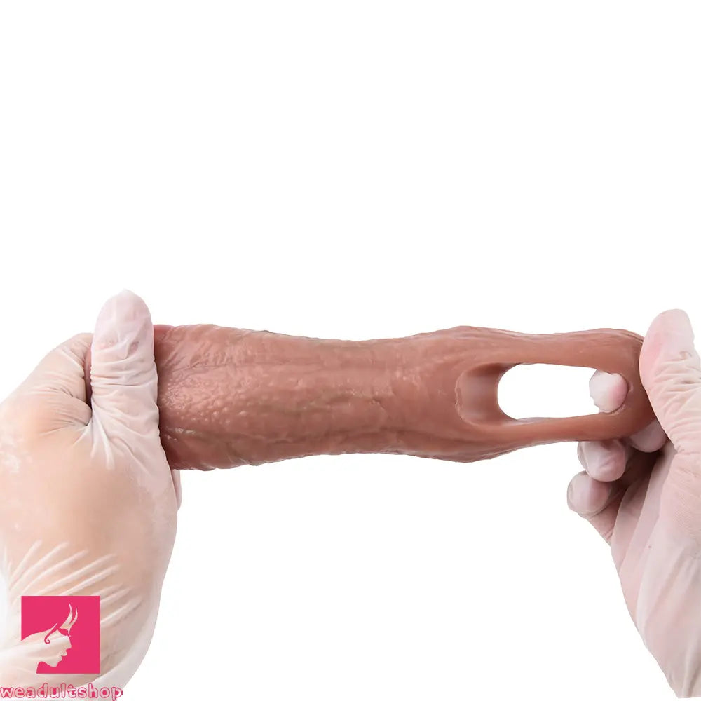 5.23in Strap on Penis Extender Cock Sleeve Dildo For Vagina Stimulating