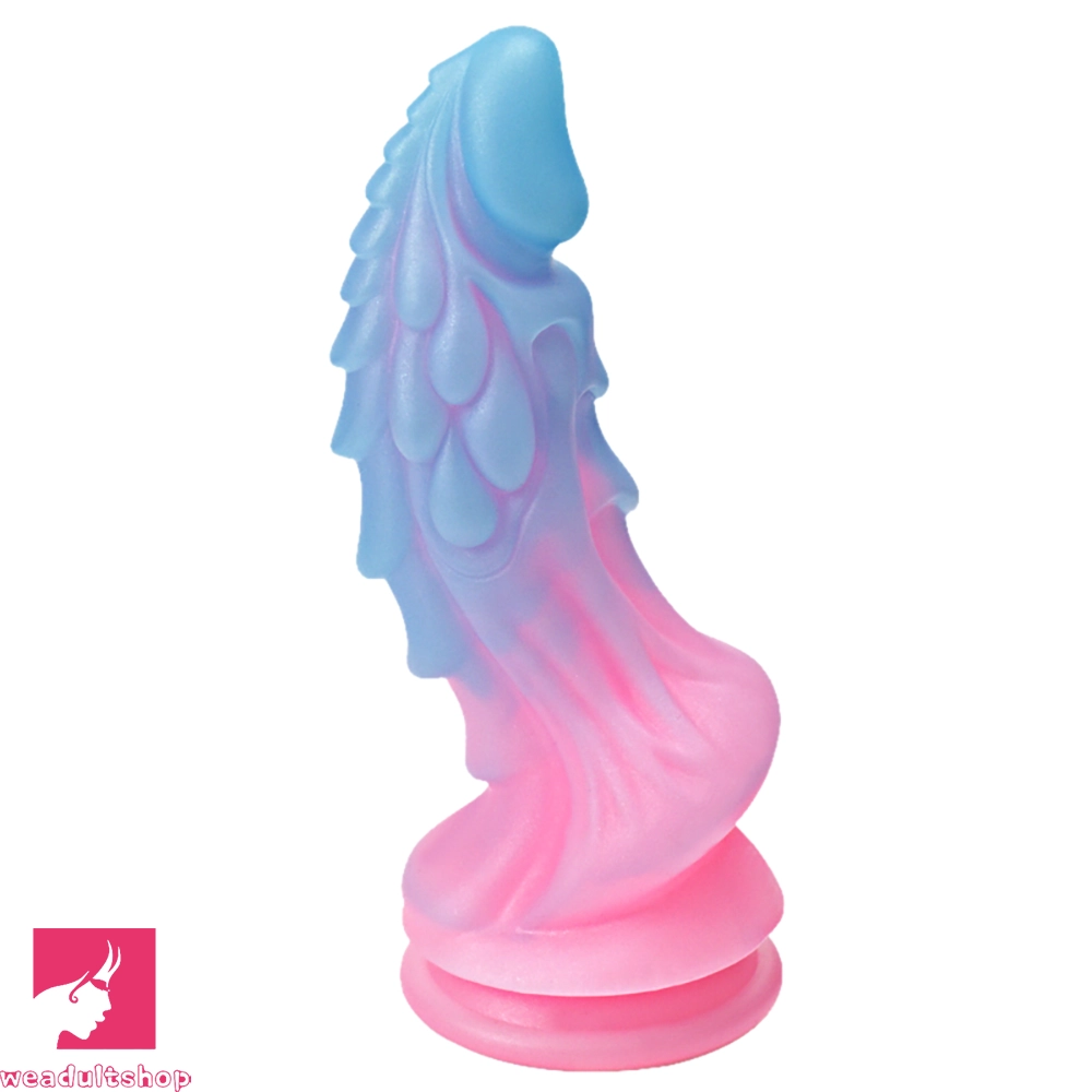 8.66in Luminous Soft Dragon Glowing Dildo Silicone Sex Toy For Prostate