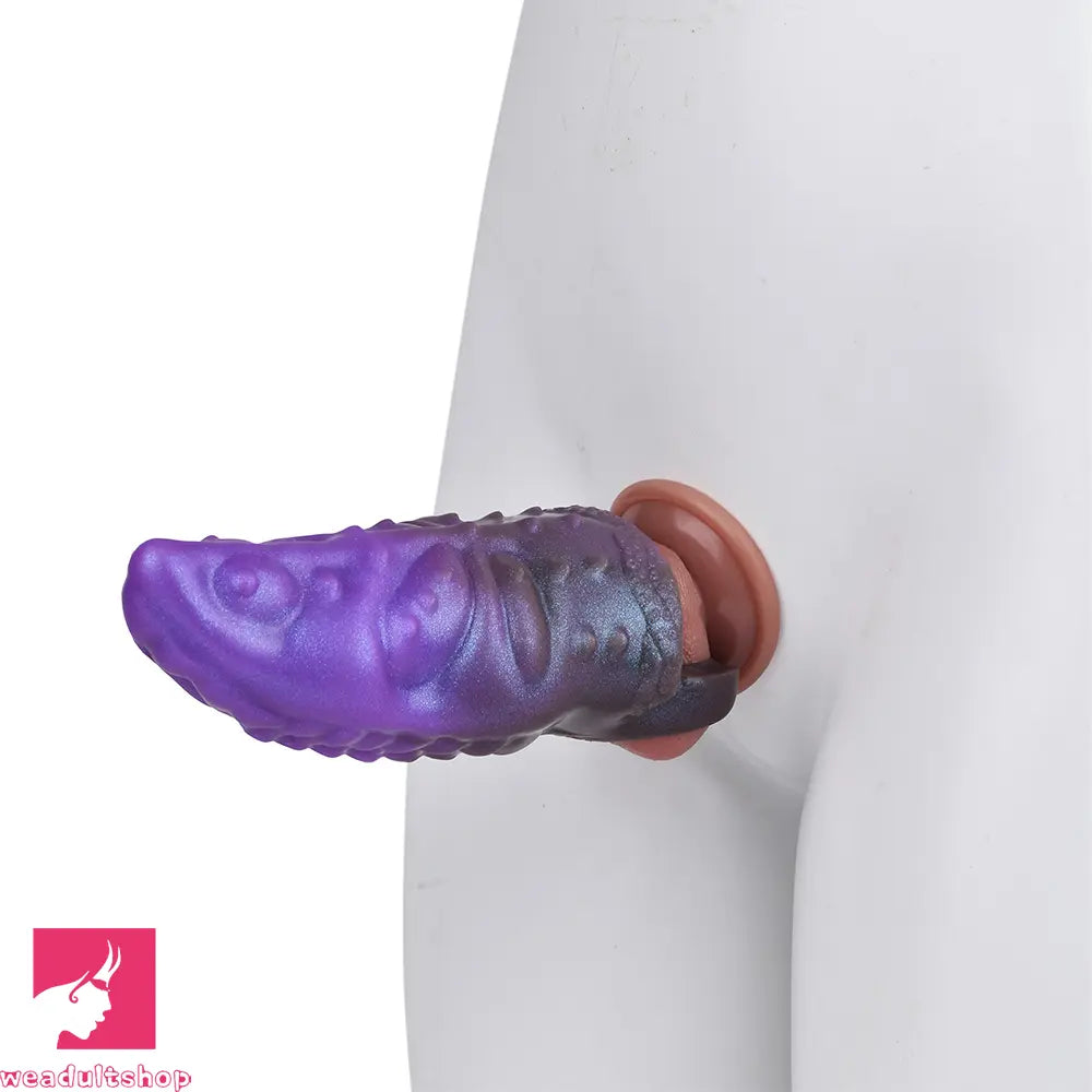 6.14in Tentacle Fantasy Hollow Silicone Dildo Sleeve For Cock Enlargement