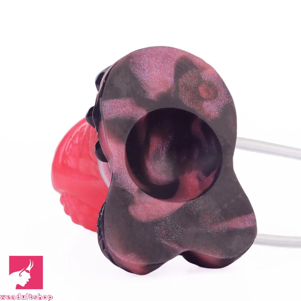 5.12in Fantasy Spiked Silicone Soft Inflatable Spraying Water Dildo For Sex