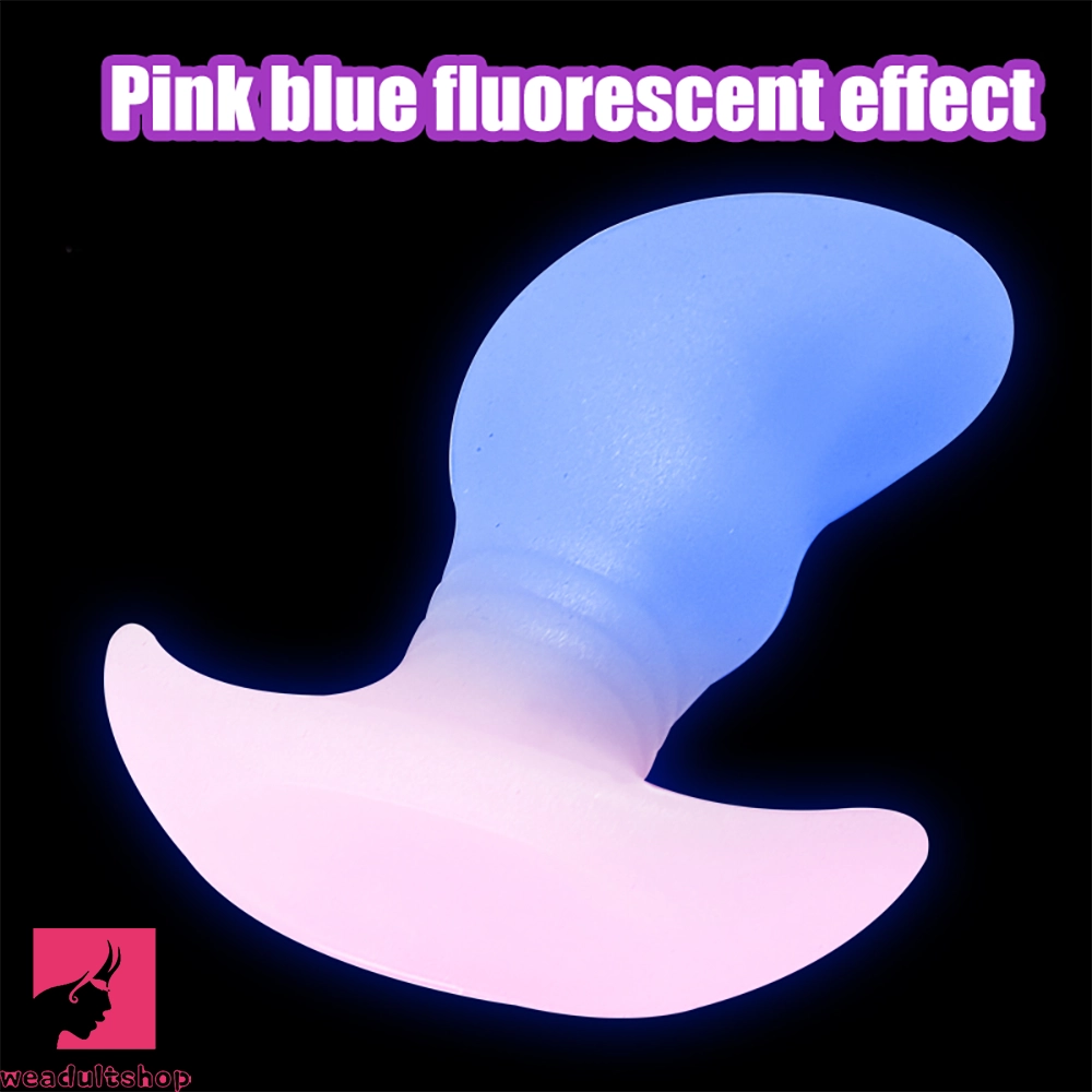 4.52in 5.31in 6.69in Luminous Soft Small Silicone Butt Plug Dildo Prostate