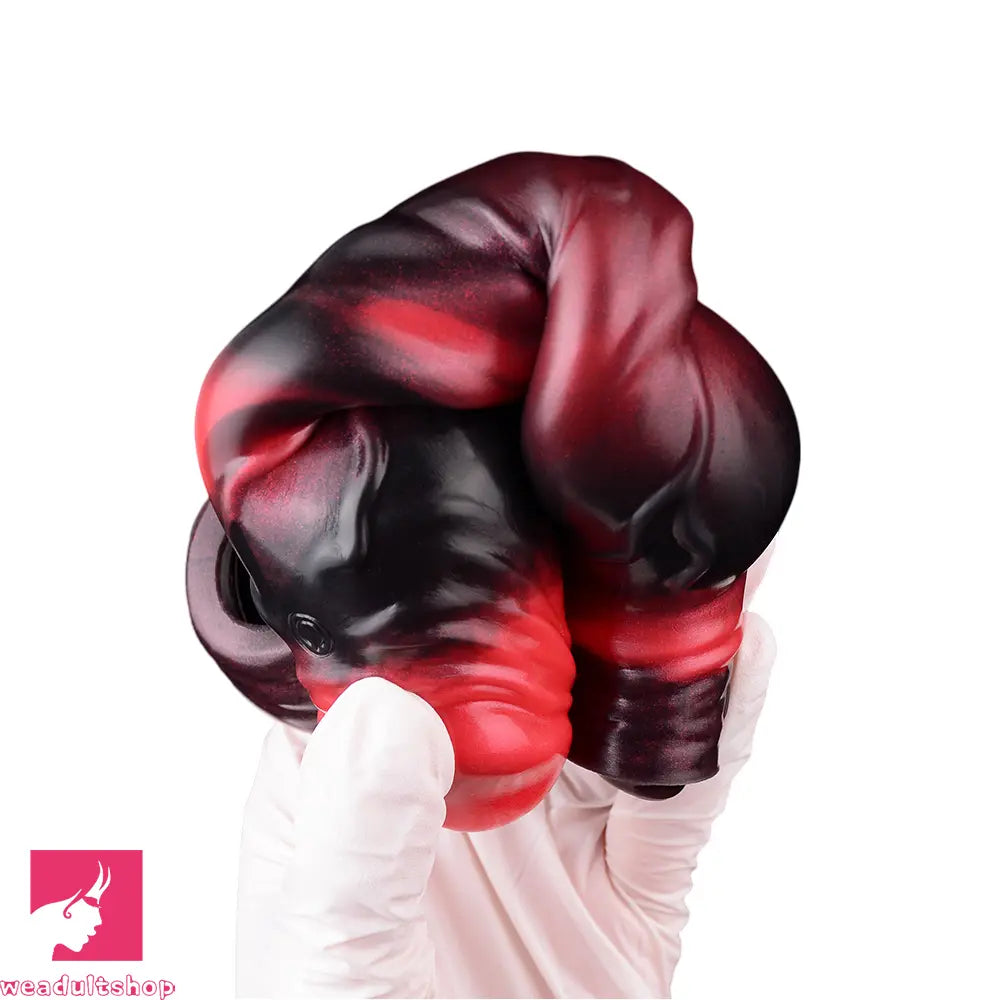 7.09in Silicone Cock Sleeve Knot Dildo Vibrating Hollow Cock Ring Penis Toy