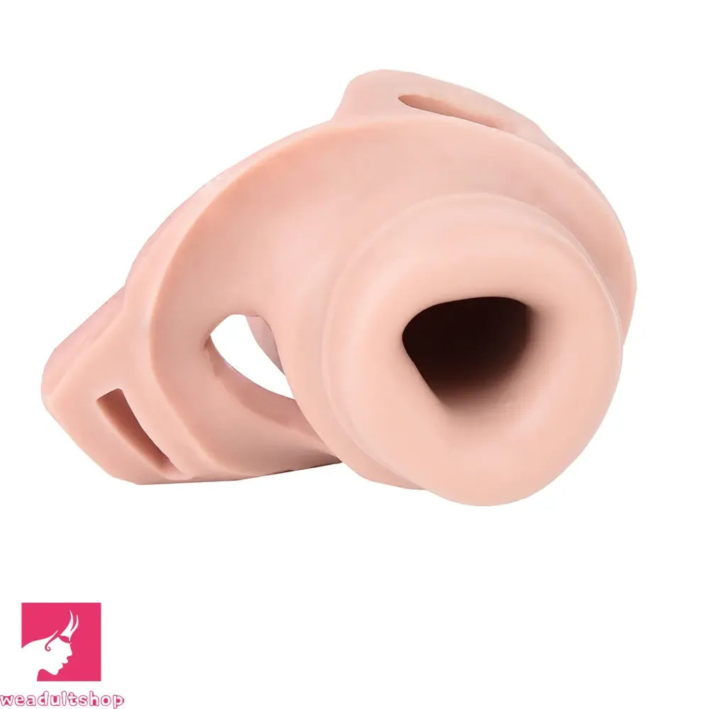 6.1in Lifelike Silicone Soft Strap on Penis Extender Cock Sleeve Dildo Cock