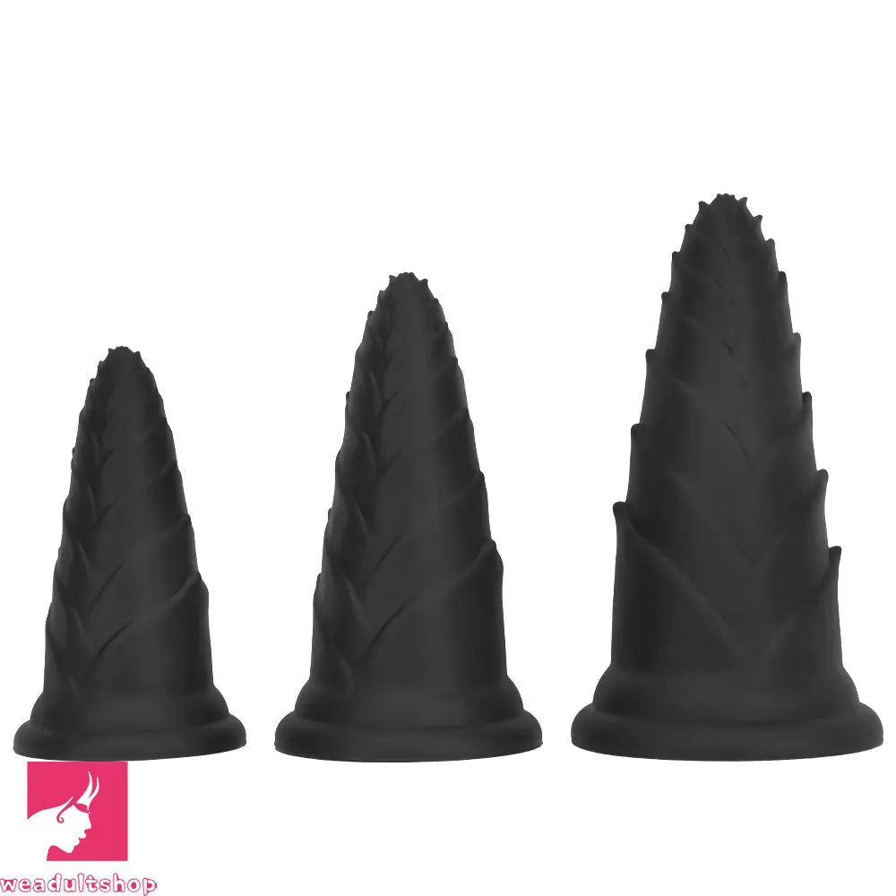 5.7in 7.08in 8.46in Bamboo Shoots Penis Anal Plug For Fisting Dildo Cock Toy