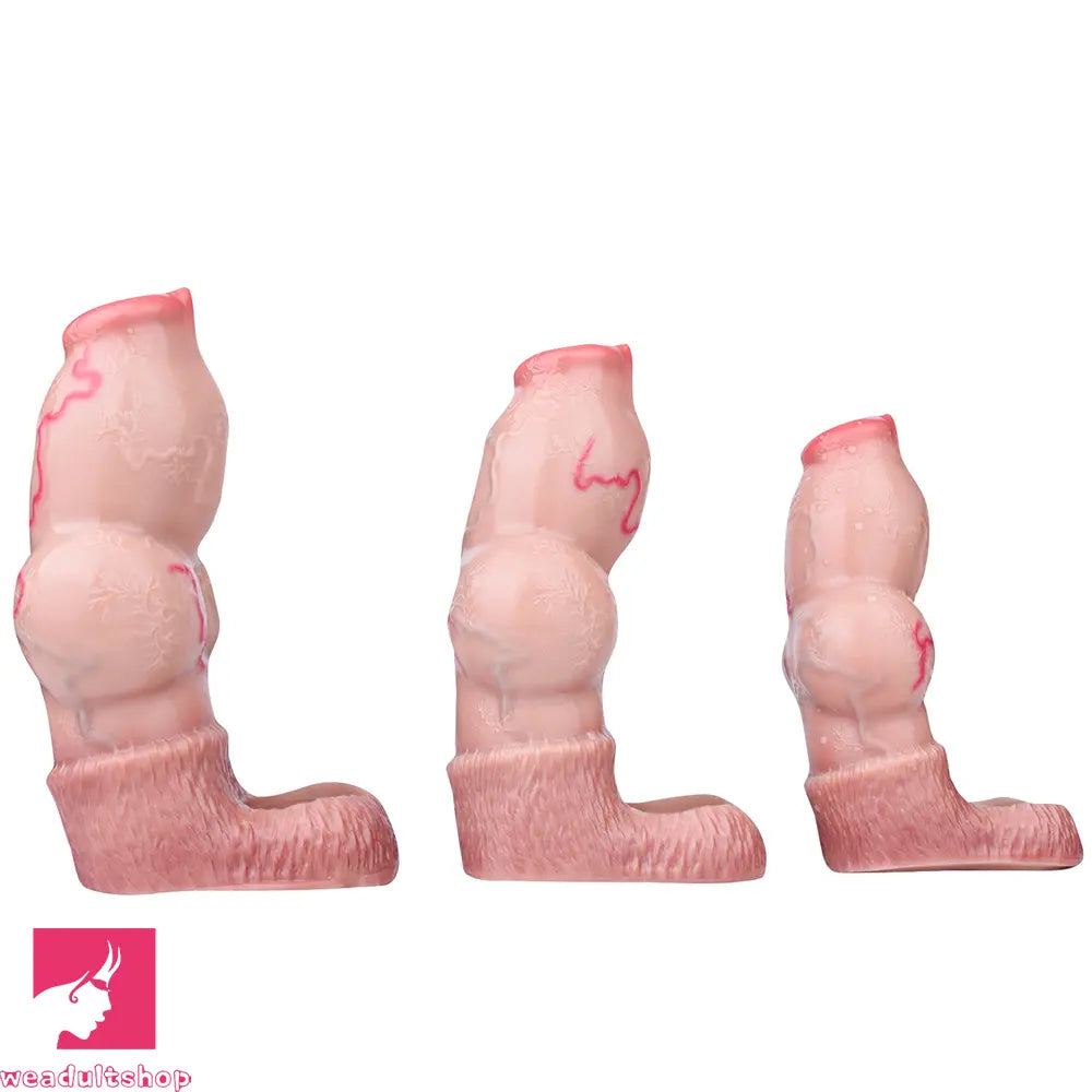 5.66in 6.73in 7.12in Realistic Dog Knot Silicone Dildo Sleeve Highquality Toy