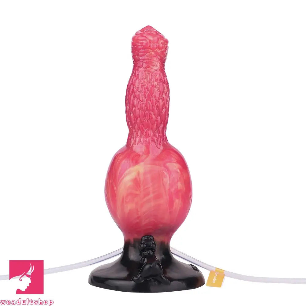 8.54in Fantasy Knotted Silicone Soft Big Dildo Ejaculating Penis Cock Toy
