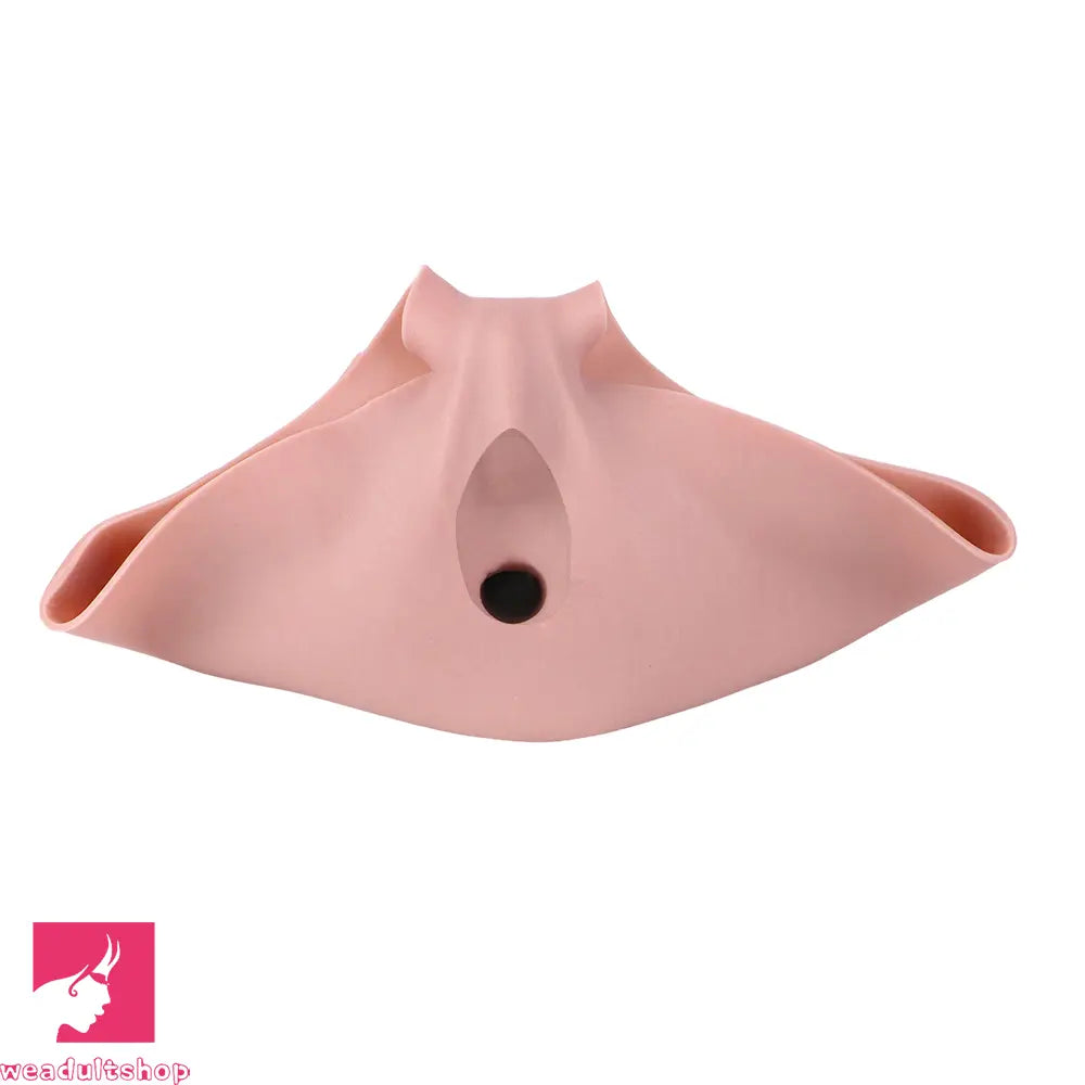 6.37in Wearable Silicone Cock Dildo Pants Real Skin with Hollow Penis Sleeve