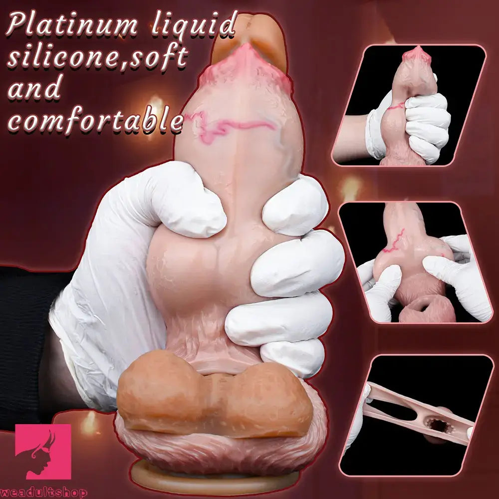 5.74in 6.53in 7.16in Realistic Dog Dildo Sleeve Enhance Intimate Love Toy