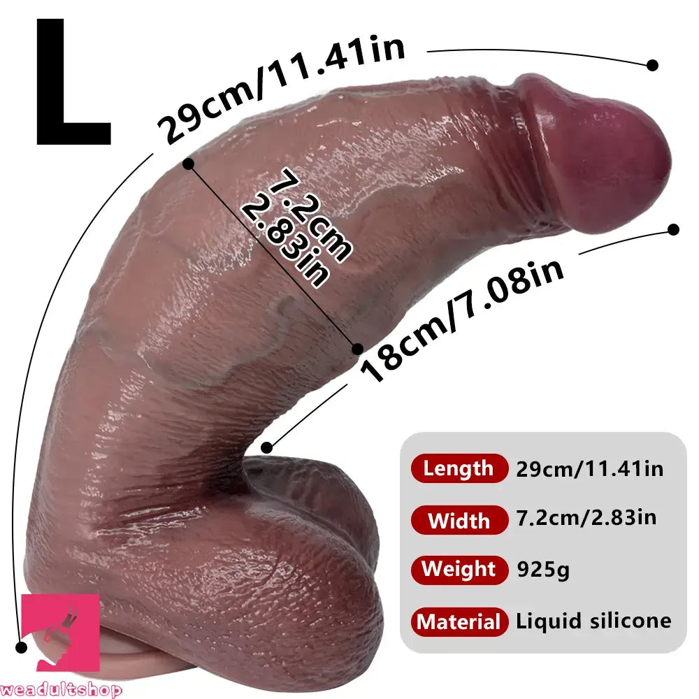 9.05in 10.23in 11.41in Strap on Realistic Soft Dildo Penis Masturbator