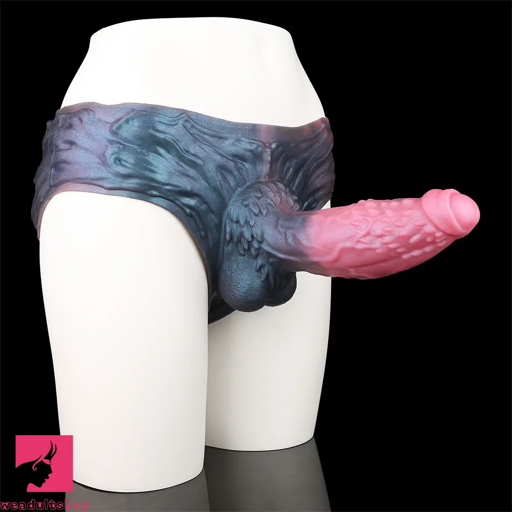9.37in Spiked Monster Hollow Dildo Harness Pants Strap on Big Sex Toy