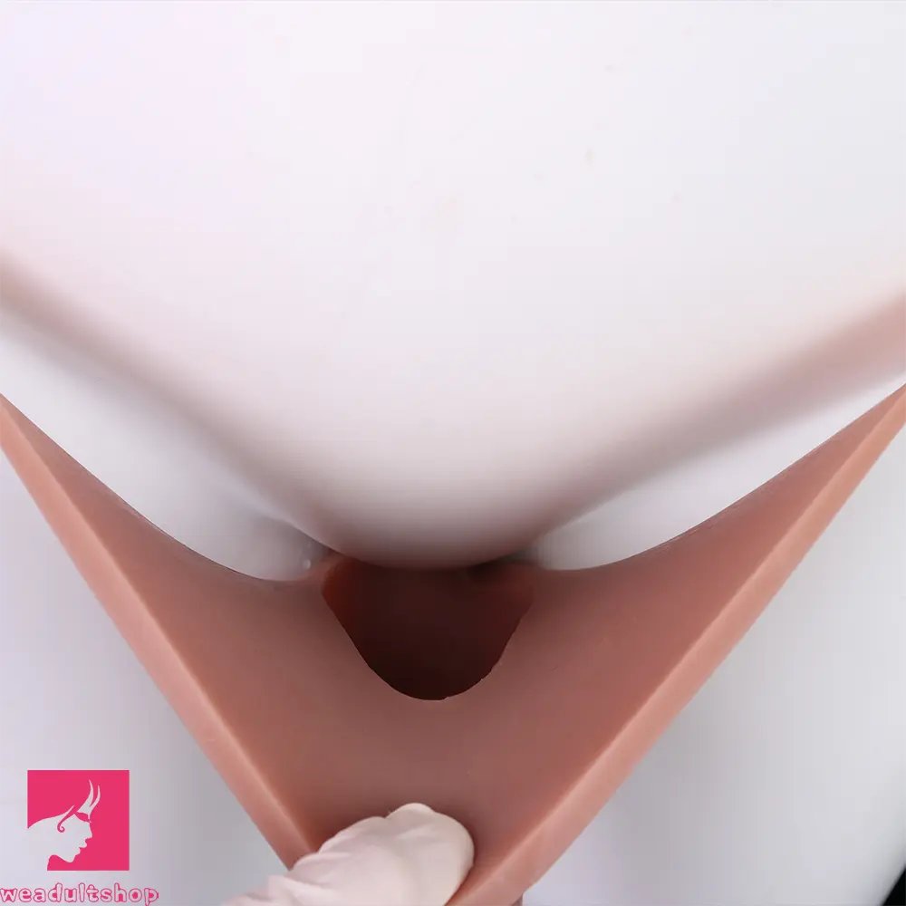7.48in Hollow Penis Dildo Sleeve Silicone Soft Pants For Cock Simulation