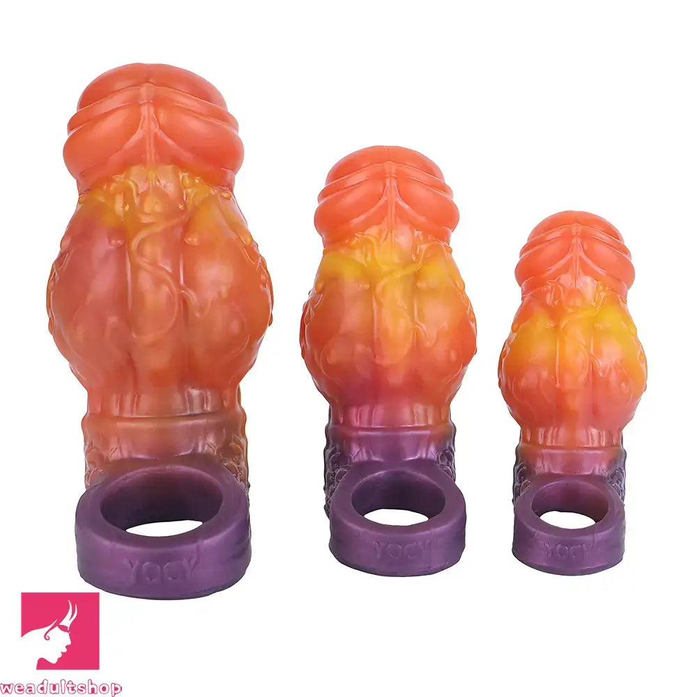 4.4in 5.27in 6.25in Dog Knot Monster Dildo Sleeve For Adult Love Toy