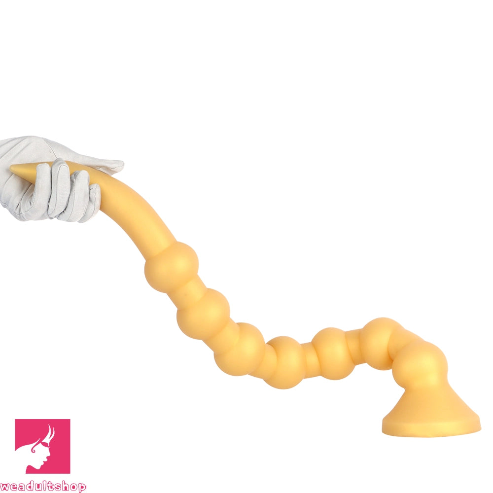 23.62in Soft Seven Beads Expansion Long Deep Huge Anal Plug Cock Dildo