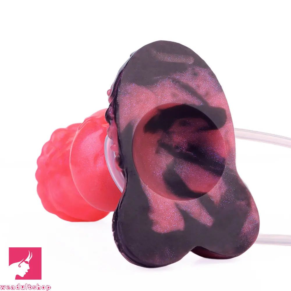 5.43in Fantasy Horse Knotted Silicone Flexible Inflatable Spraying Water Dildo