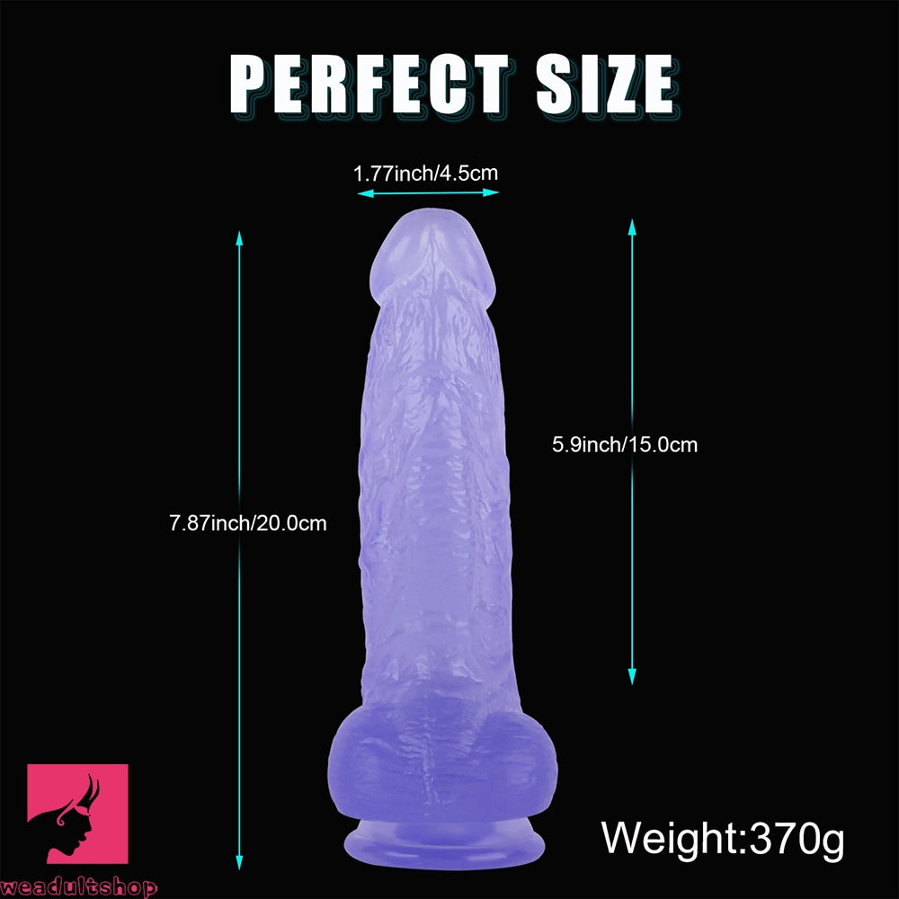 7.87in Realistic Penis PVC Skin Feel Phallus Skin Sex Toy For Women