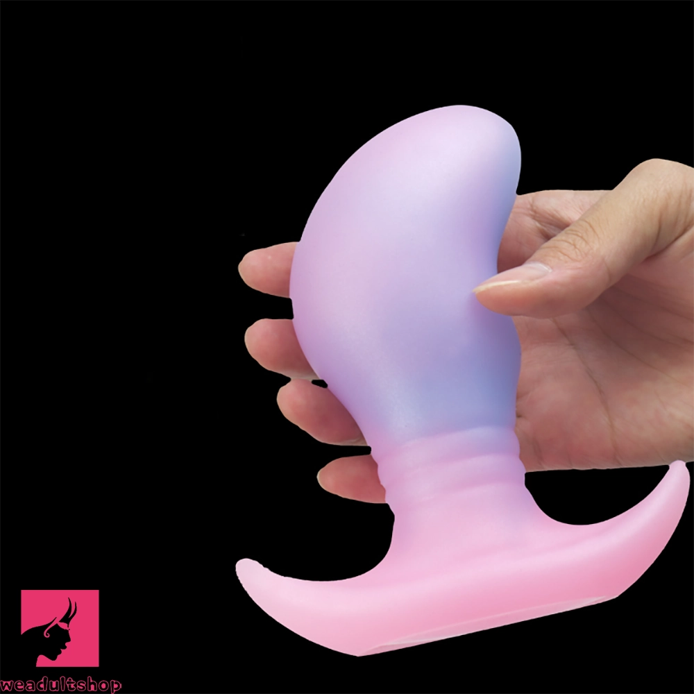 4.52in 5.31in 6.69in Luminous Soft Small Silicone Butt Plug Dildo Prostate