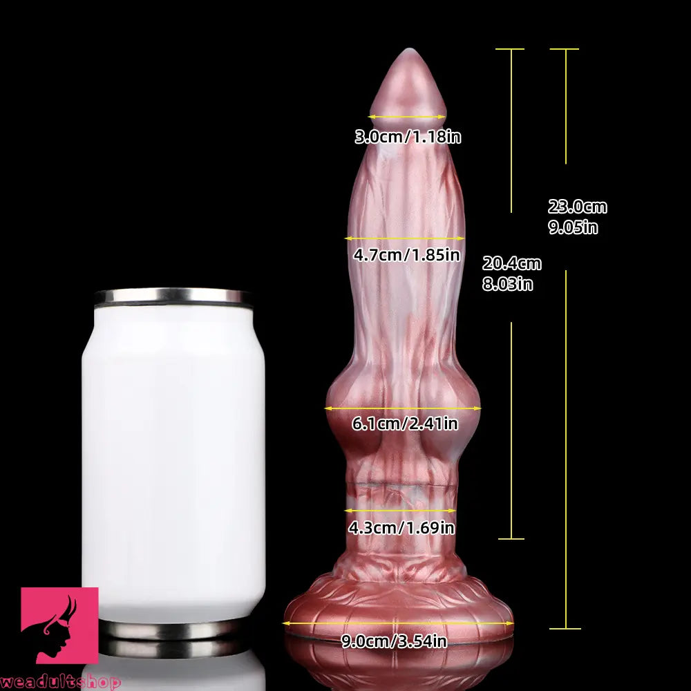 9.05in Inflatable Detachable Dual Layer Dildo High Elasticity Anal Sex Toy