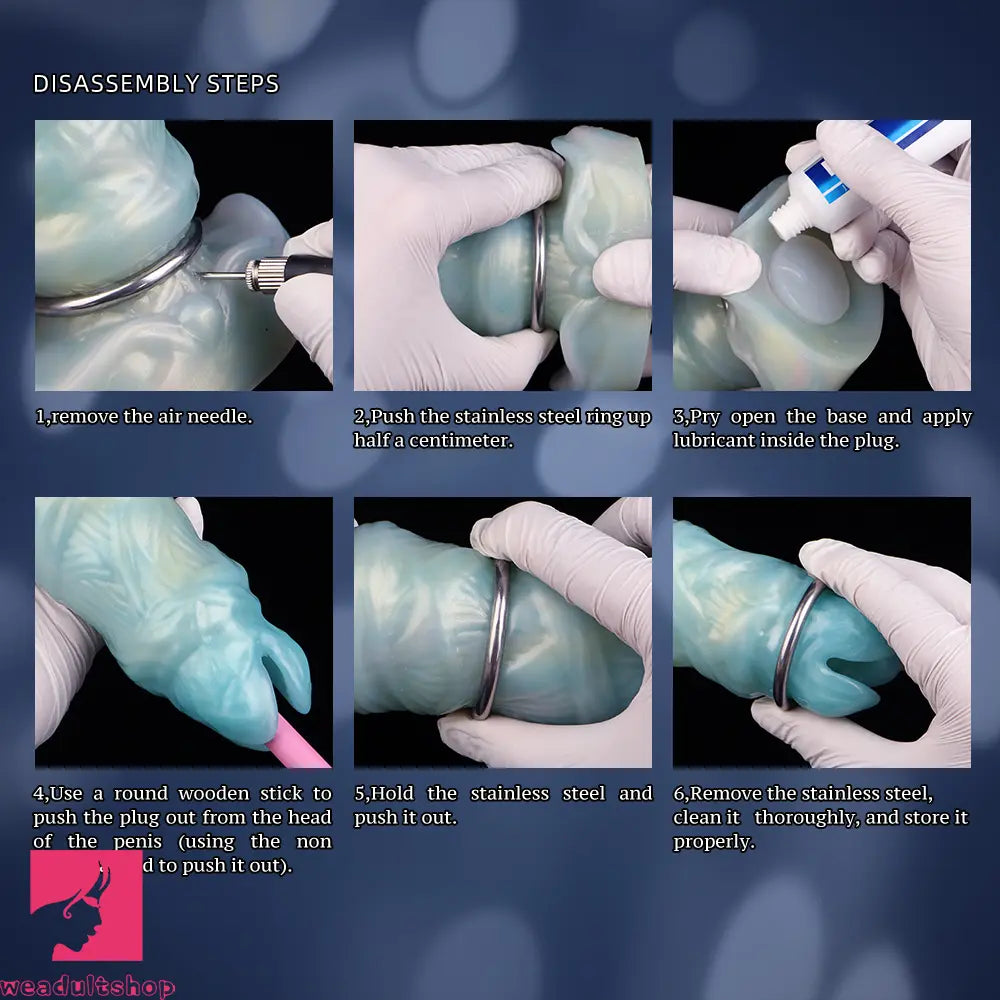 8.18in Soft Fleshy Texture Big Odd Ovipositor Egg Laying Inflatable Dildo