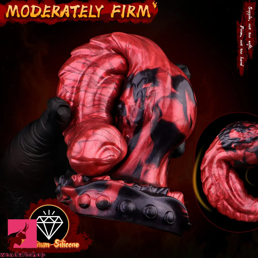 8.46in Knotted Silicone Big Animal Monster Odd Dildo Orgasm Cock