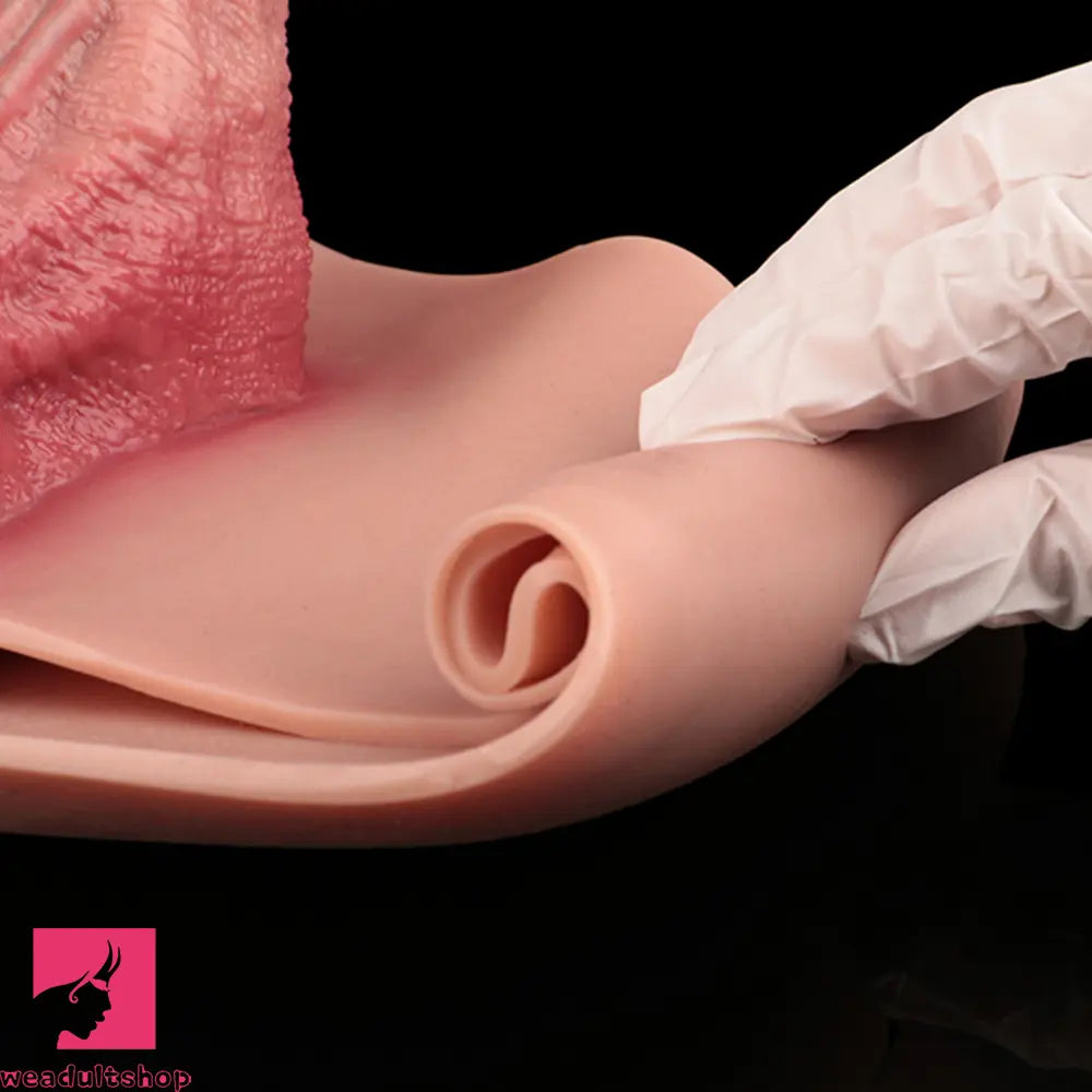 9.25in Hollow Penis Dildo Sleeve Silicone Soft Pants For Hands-Free Sex