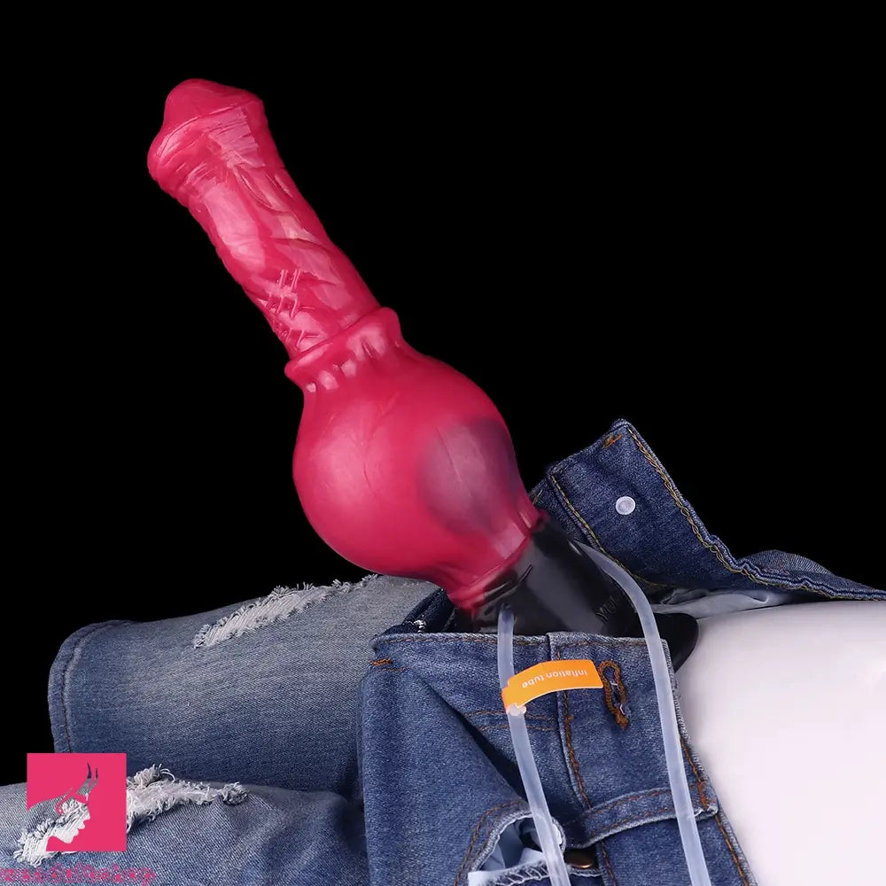 10in Horse Knot Silicone Soft Big Ejaculating Dildo G-Spot Stimulato Cock