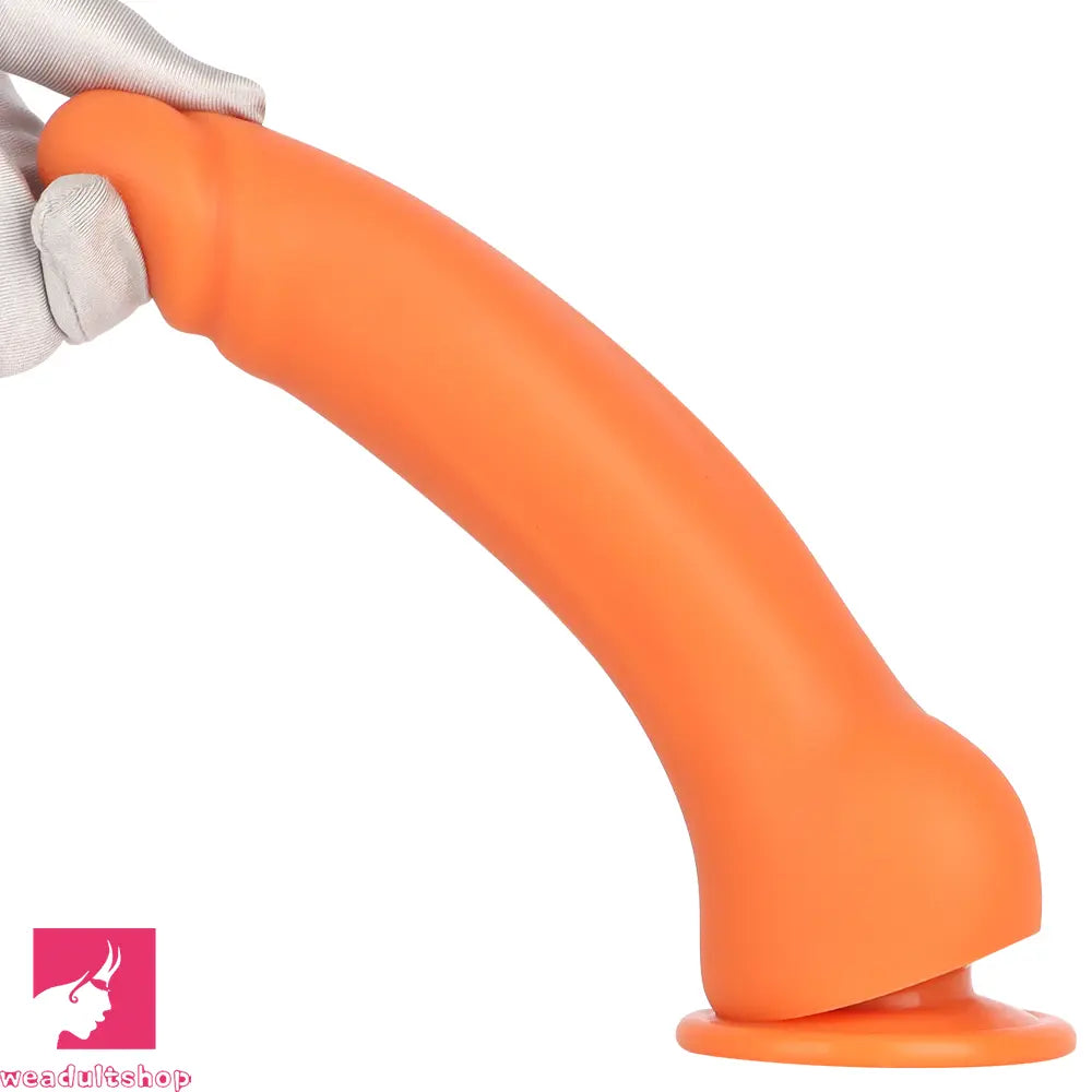 9.44in Manual Thick Upturned Silicone Soft Big Dildo For Anal Vaginal Cock