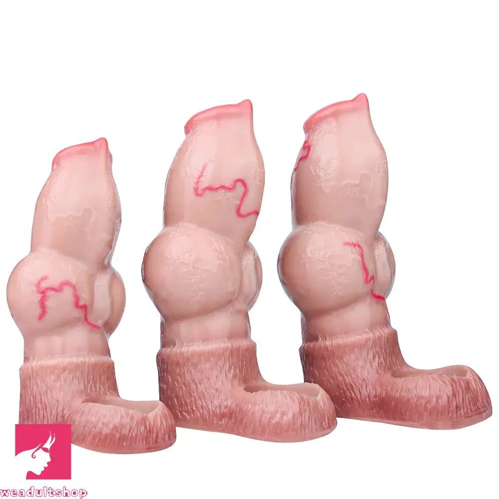 5.66in 6.73in 7.12in Realistic Dog Knot Silicone Dildo Sleeve Highquality Toy