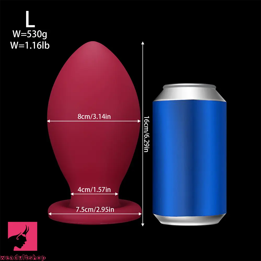 4.72in 5.51in 6.29in 7.08in 7.87in Rugby Silicone Butt Plug Dildo Adult Cock