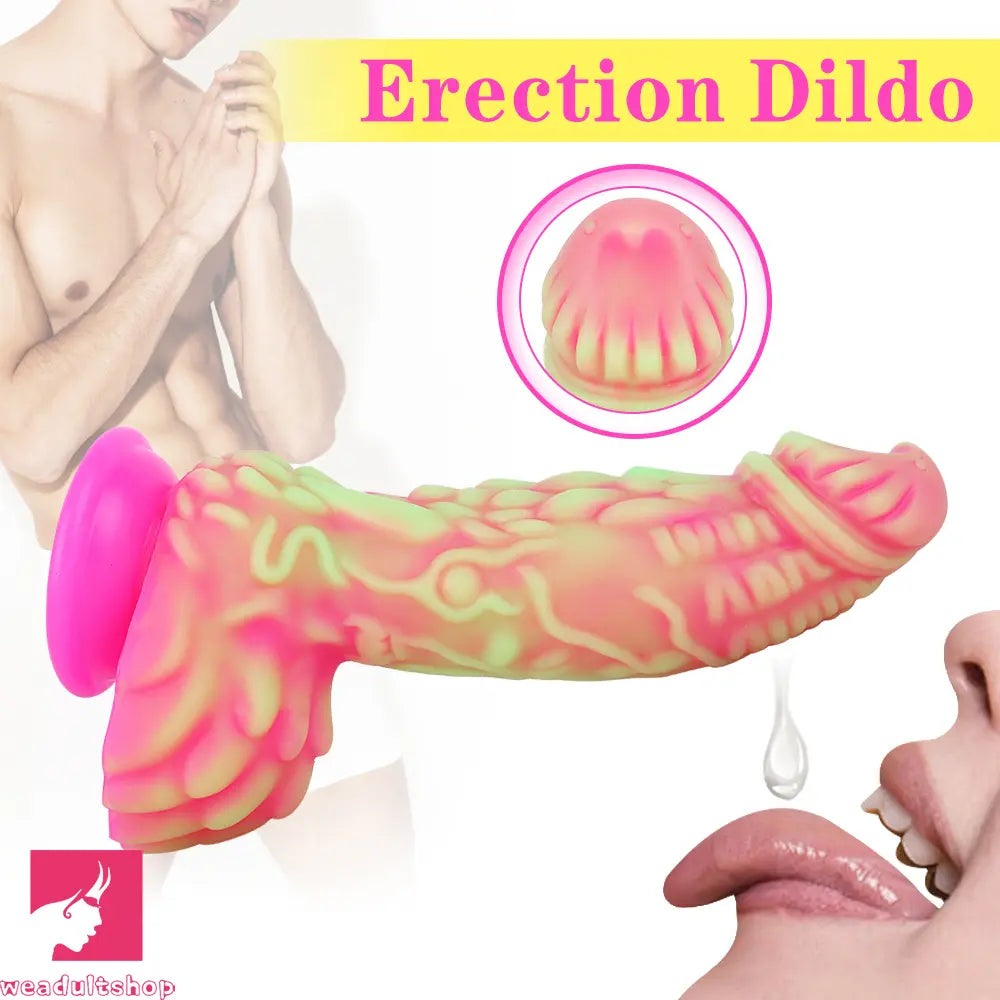 8.66in Dragon Monster Liquid Silicone Soft Big Dildo For Cock Pleasure