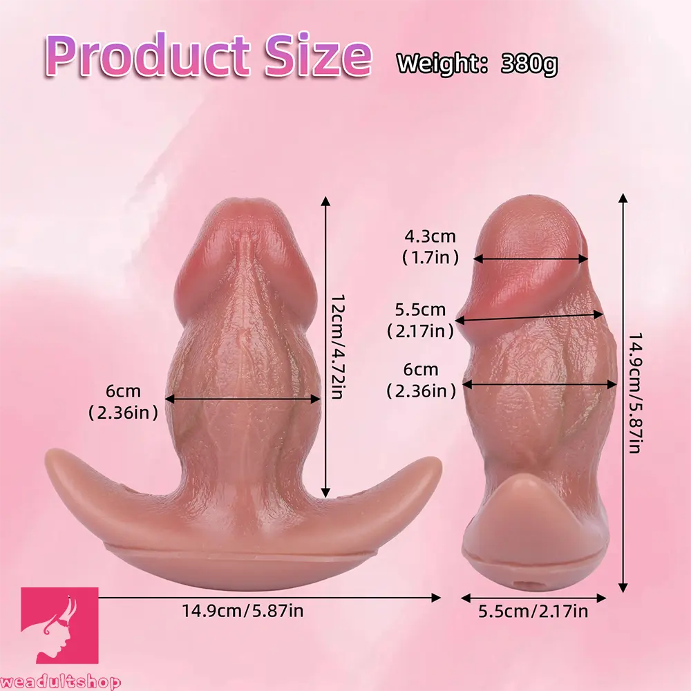 5.87in Small Automatic Vibrating Realistic Dildo Butt Plug Tail Mini Mouth Gag