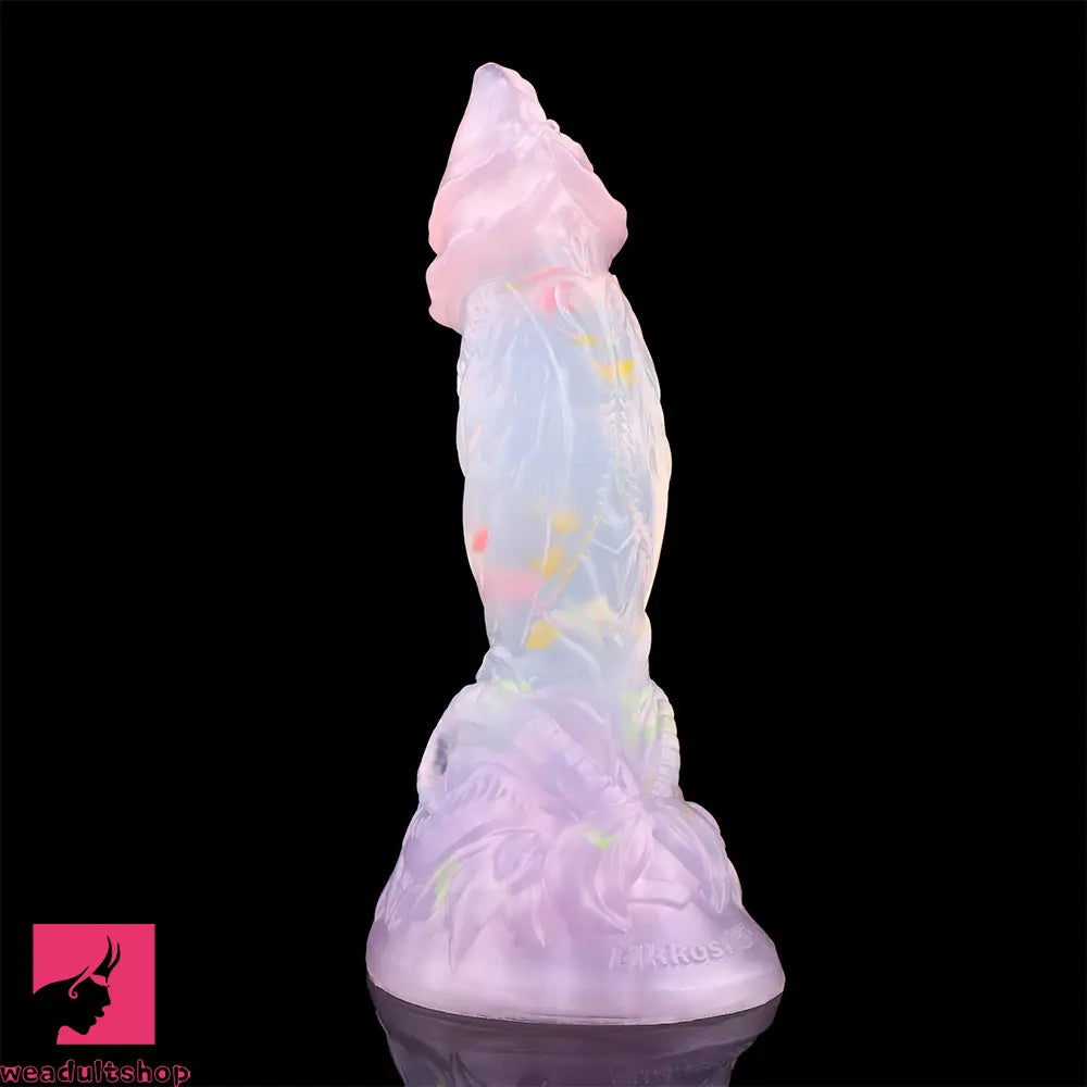 4.72in 5.9in 7.08in 8.66in Silicone Fantasy Soft Women Dildo With Key Chain
